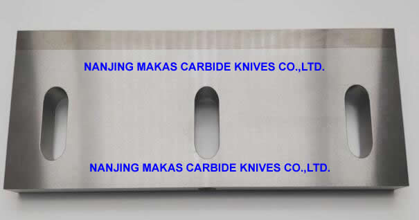 Brazed Tungsten Carbide Stator Knives, Carbide Tipped Stator Knives, Full Tungsten Carbide Straight Knives, TCT Stator Knives.  TC Stator Knives